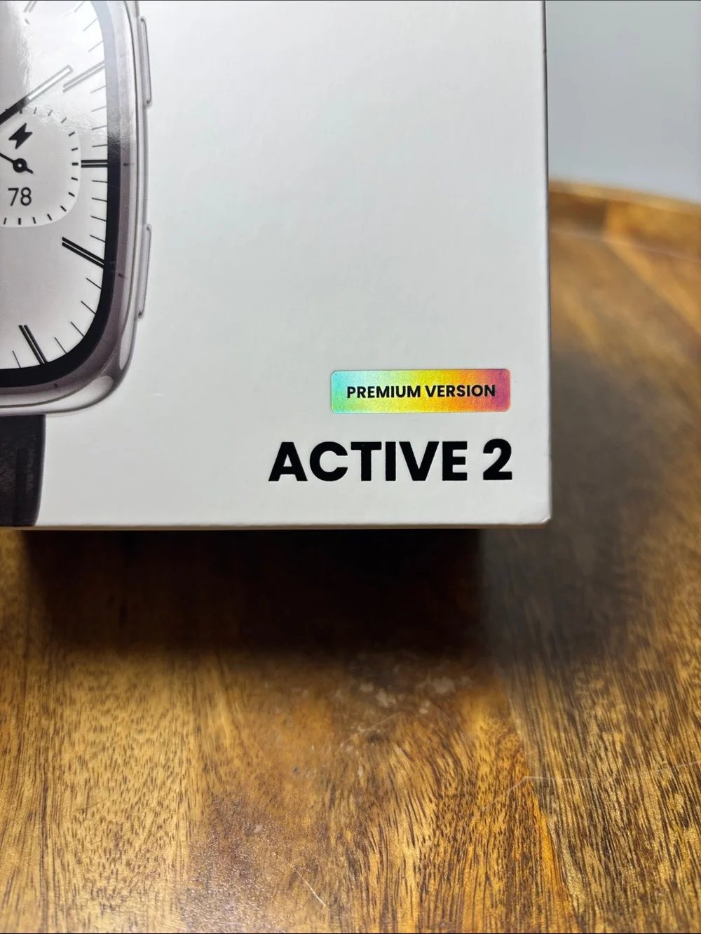 Amazfit Active 2 Square Smart Stainless Steel Watch Zepp OS Black Leather Band